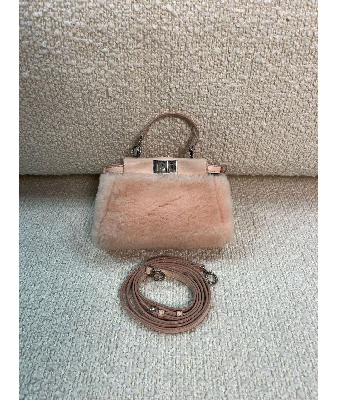 FENDI Розовая сумка с короткими ручками, фото 6