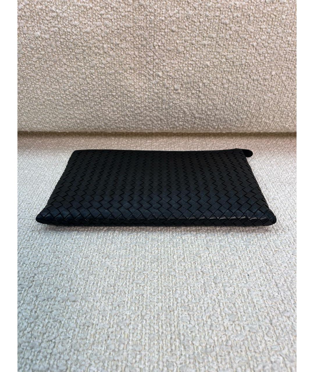 BOTTEGA VENETA Черная кожаная папка для документов, фото 6