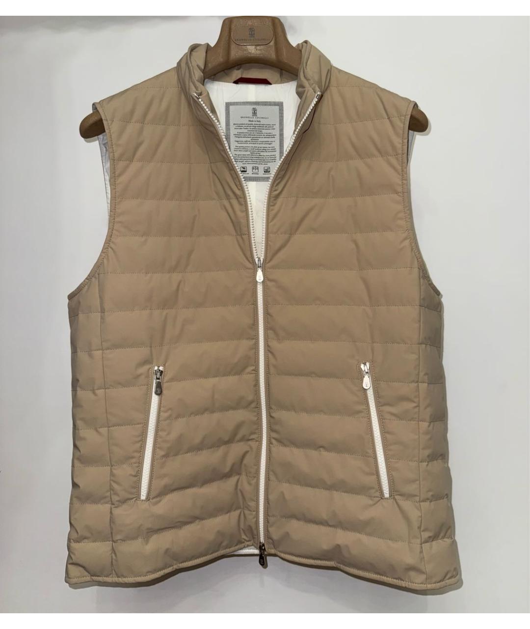 BRUNELLO CUCINELLI Бежевый жилет, фото 2