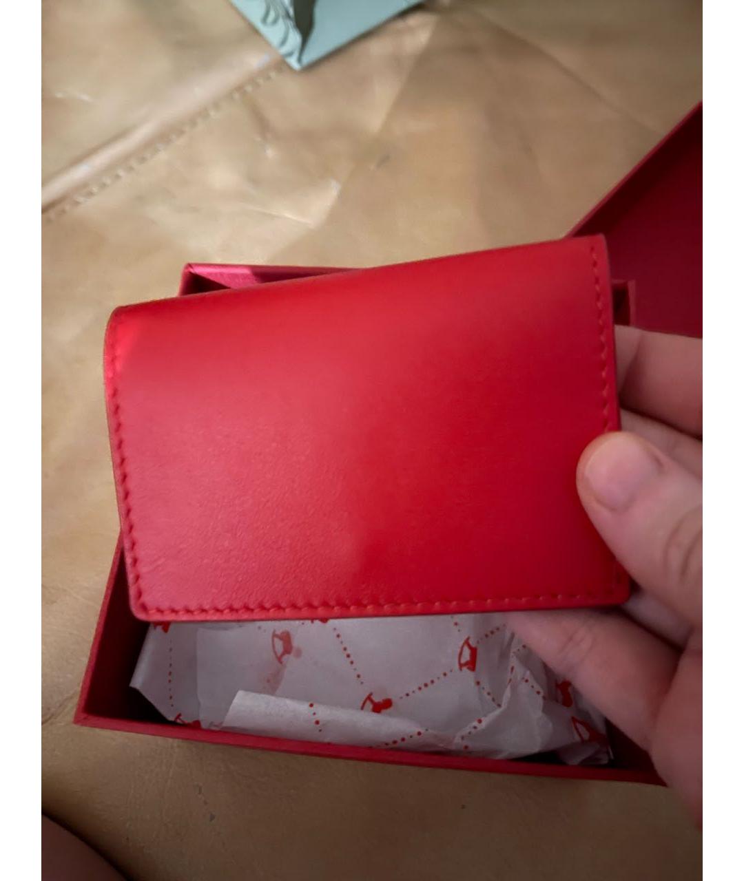 ULYANA SERGEENKO Красный кожаный кардхолдер, фото 3