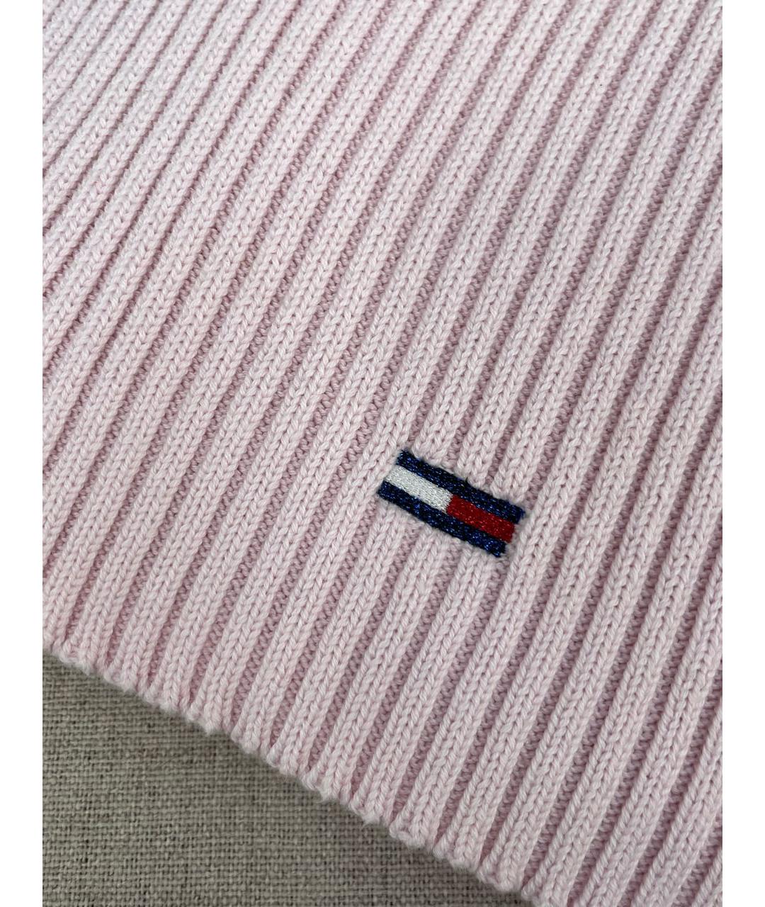 TOMMY HILFIGER Розовый хлопковый шарф, фото 5
