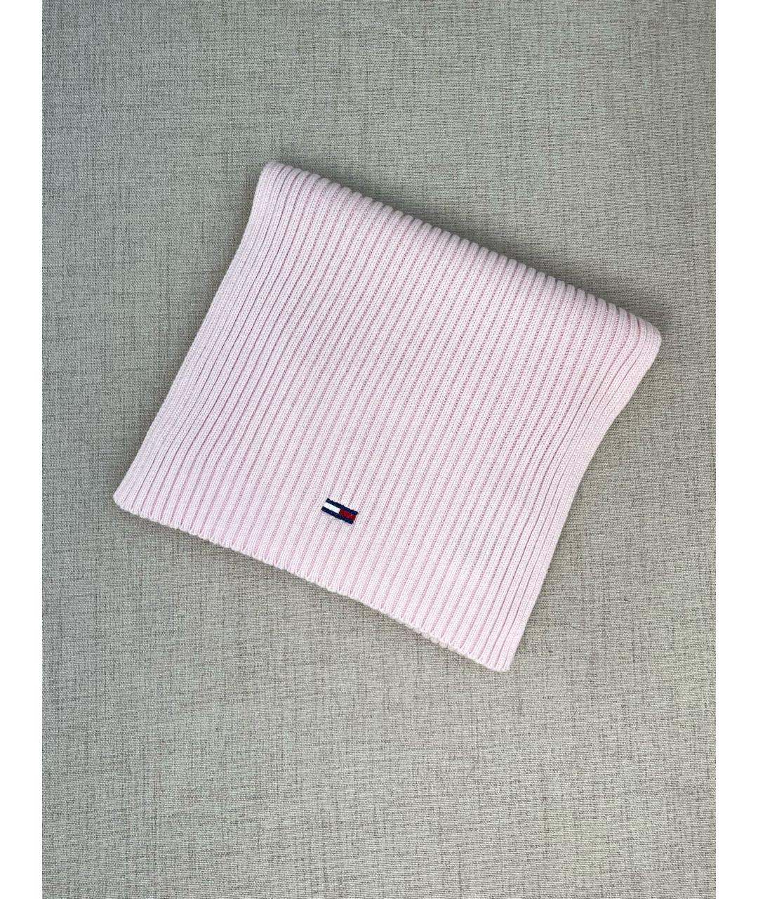 TOMMY HILFIGER Розовый хлопковый шарф, фото 2