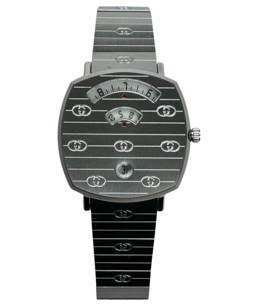 GUCCI Серебряные стальные часы, фото 1