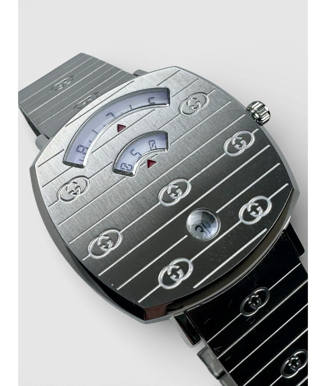 GUCCI Серебряные стальные часы, фото 3