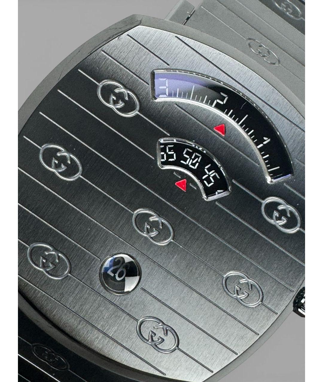 GUCCI Черные стальные часы, фото 4