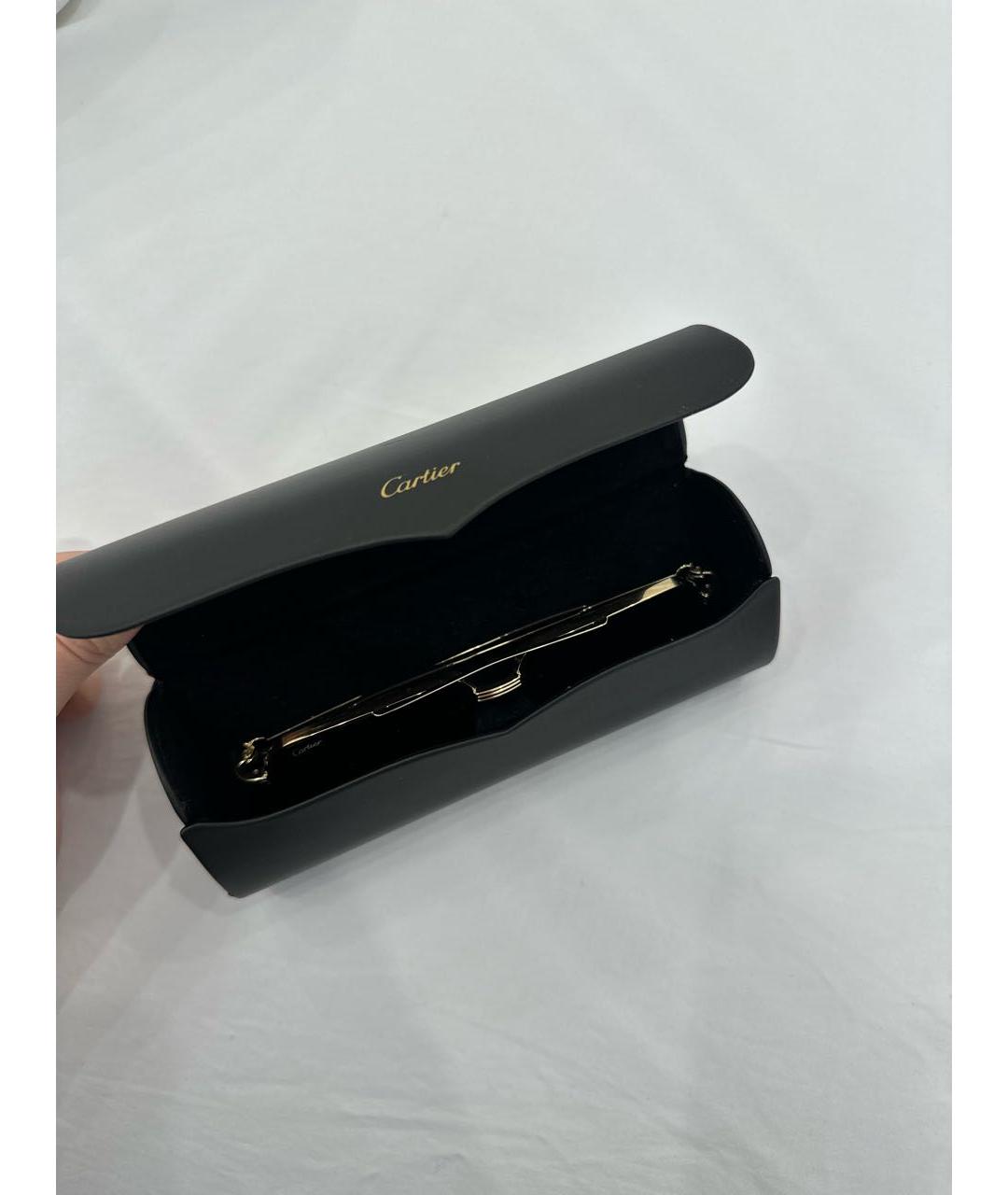 HERMES Коричневые металлические солнцезащитные очки, фото 7