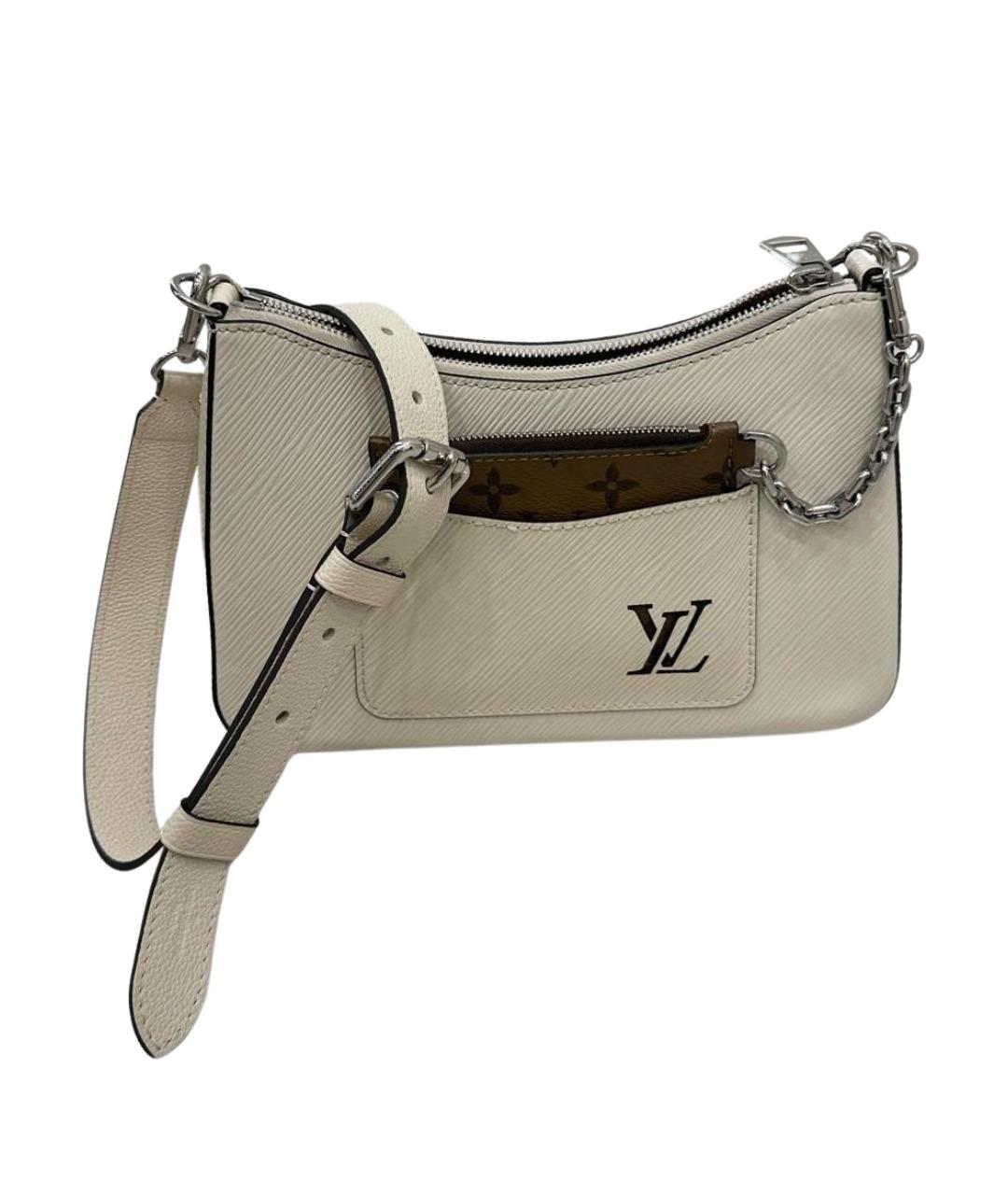 LOUIS VUITTON Белая кожаная сумка через плечо, фото 1