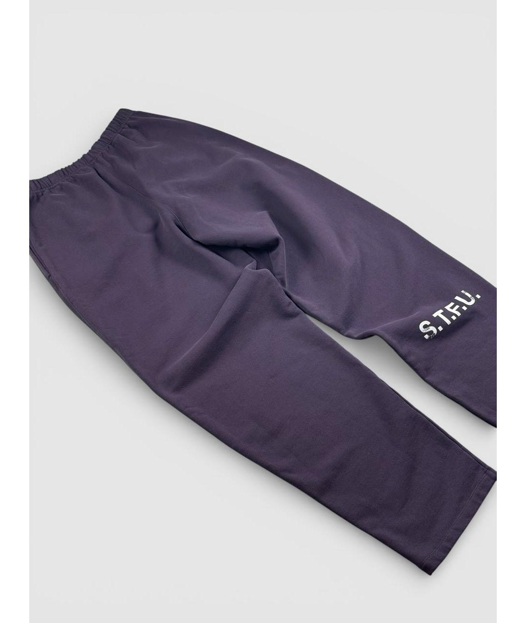 HERON PRESTON Фиолетовые хлопковые повседневные брюки, фото 3