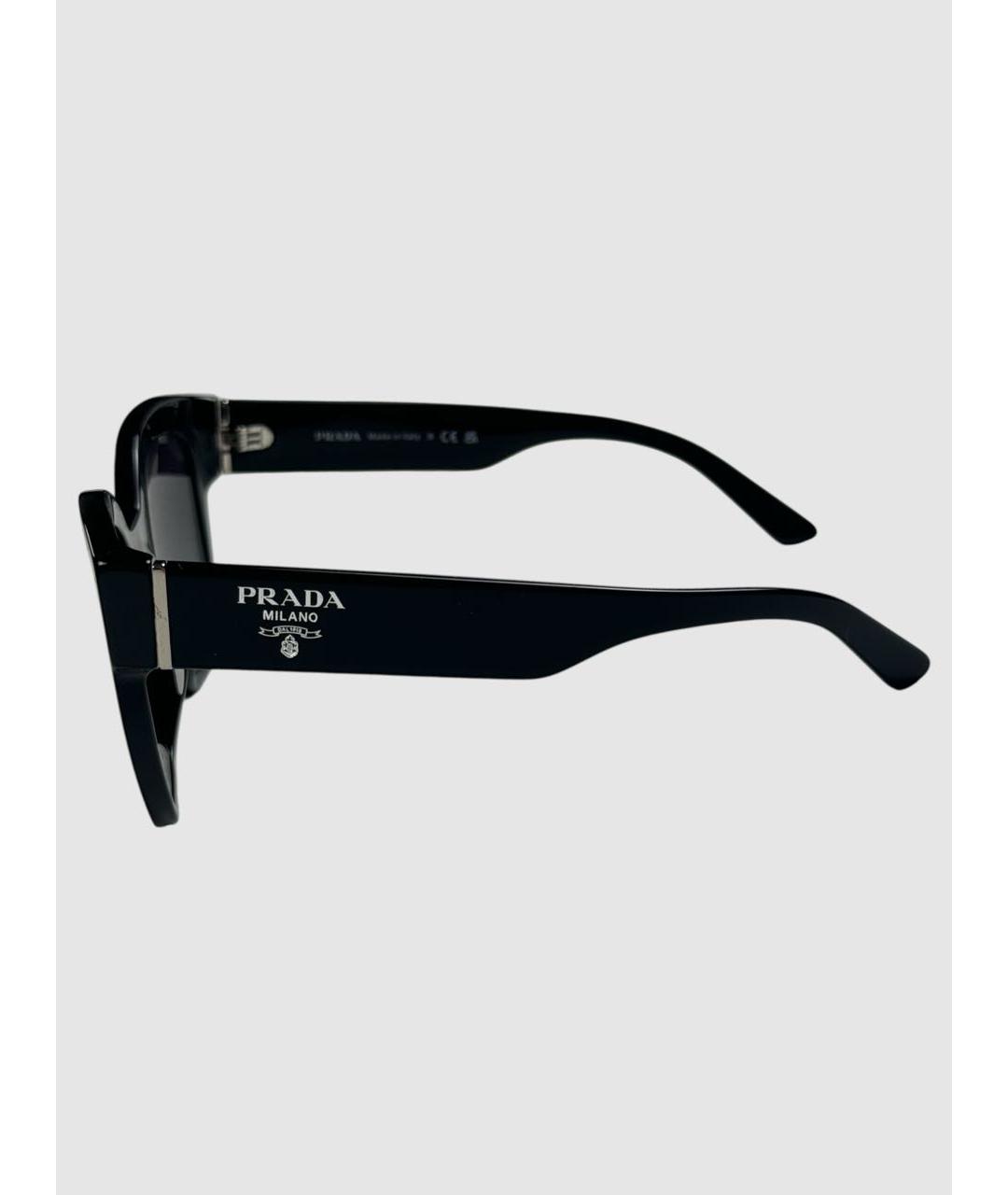 PRADA Черные пластиковые солнцезащитные очки, фото 4