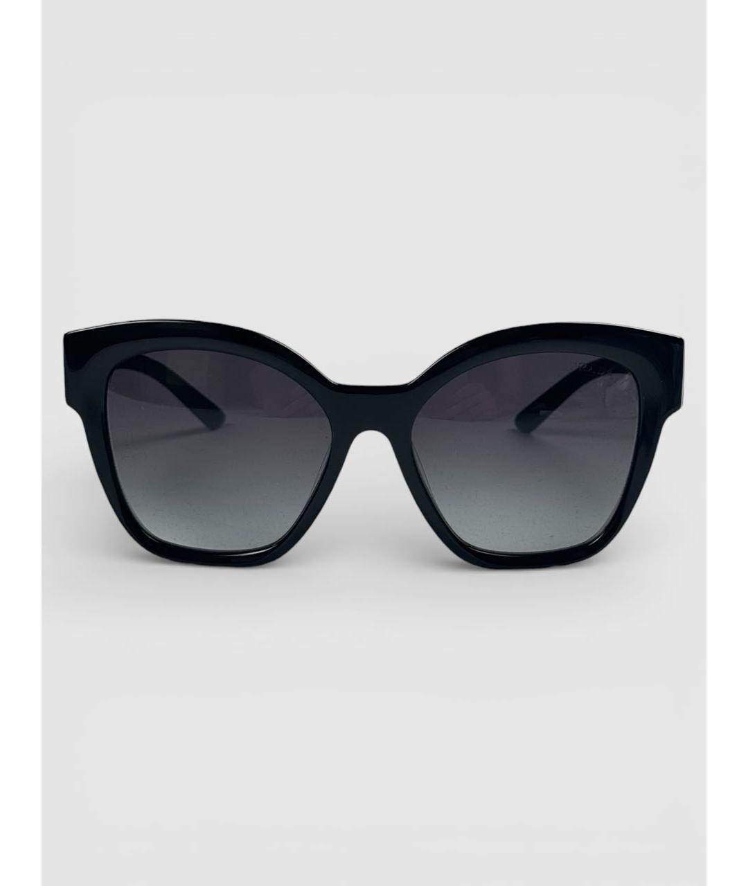 PRADA Черные пластиковые солнцезащитные очки, фото 3