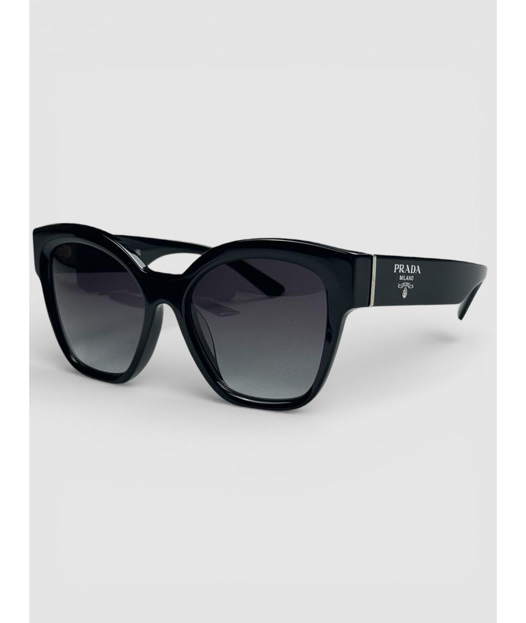PRADA Черные пластиковые солнцезащитные очки, фото 6