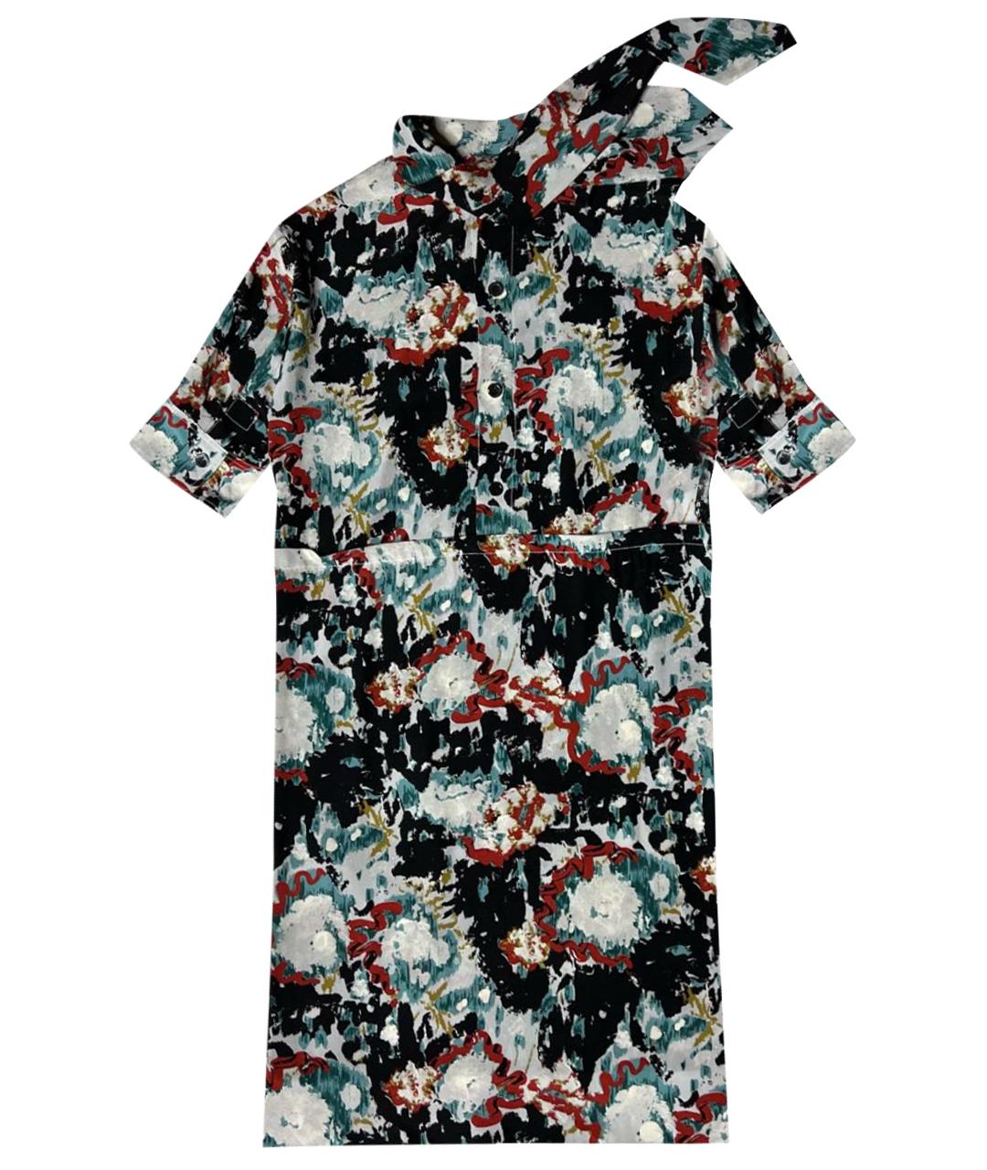 MARNI Мульти шелковое платье, фото 1