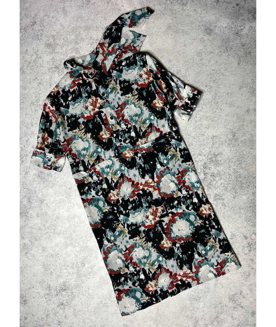 MARNI Мульти шелковое платье, фото 8