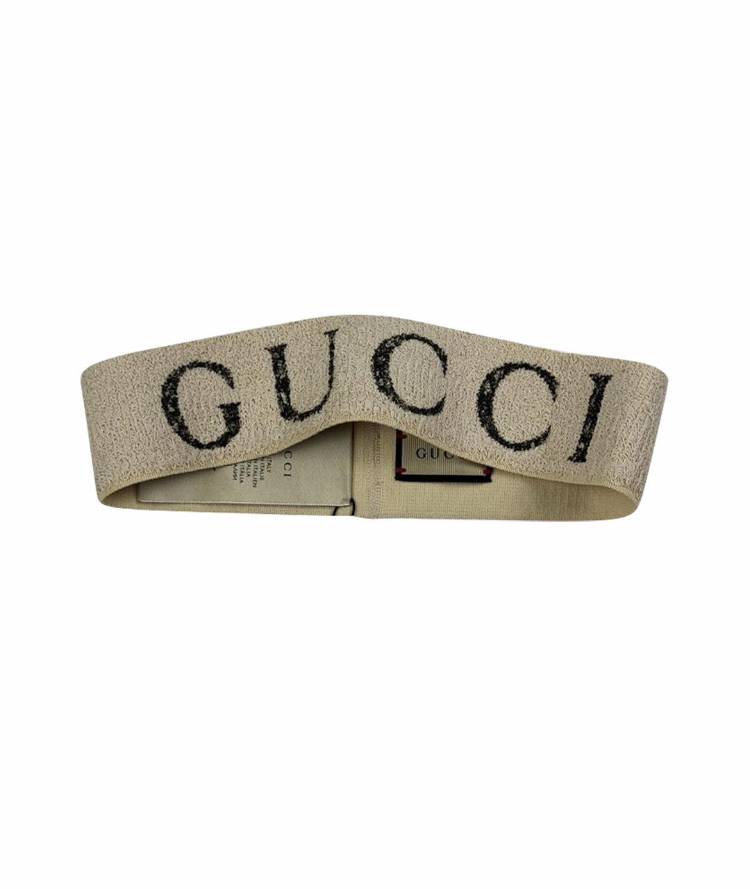 GUCCI Бежевая повязка на голову, фото 6