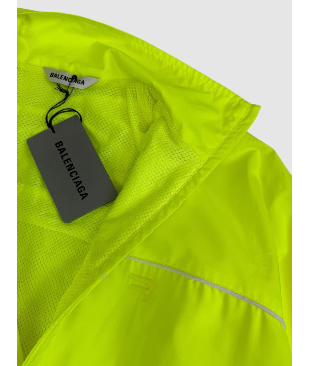 BALENCIAGA Салатовая полиэстеровая куртка, фото 4