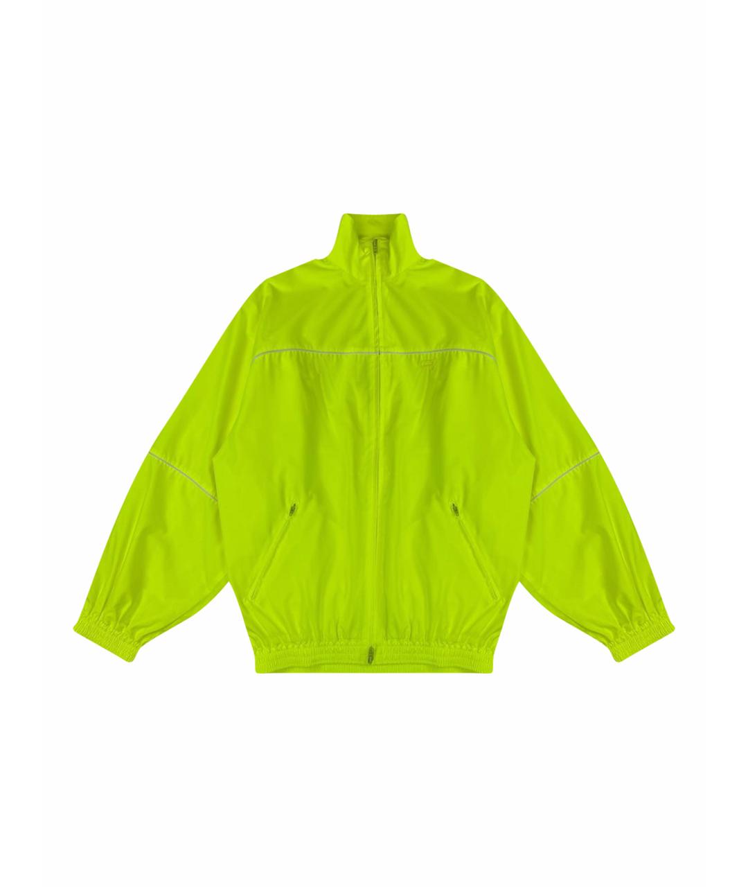 BALENCIAGA Салатовая полиэстеровая куртка, фото 1