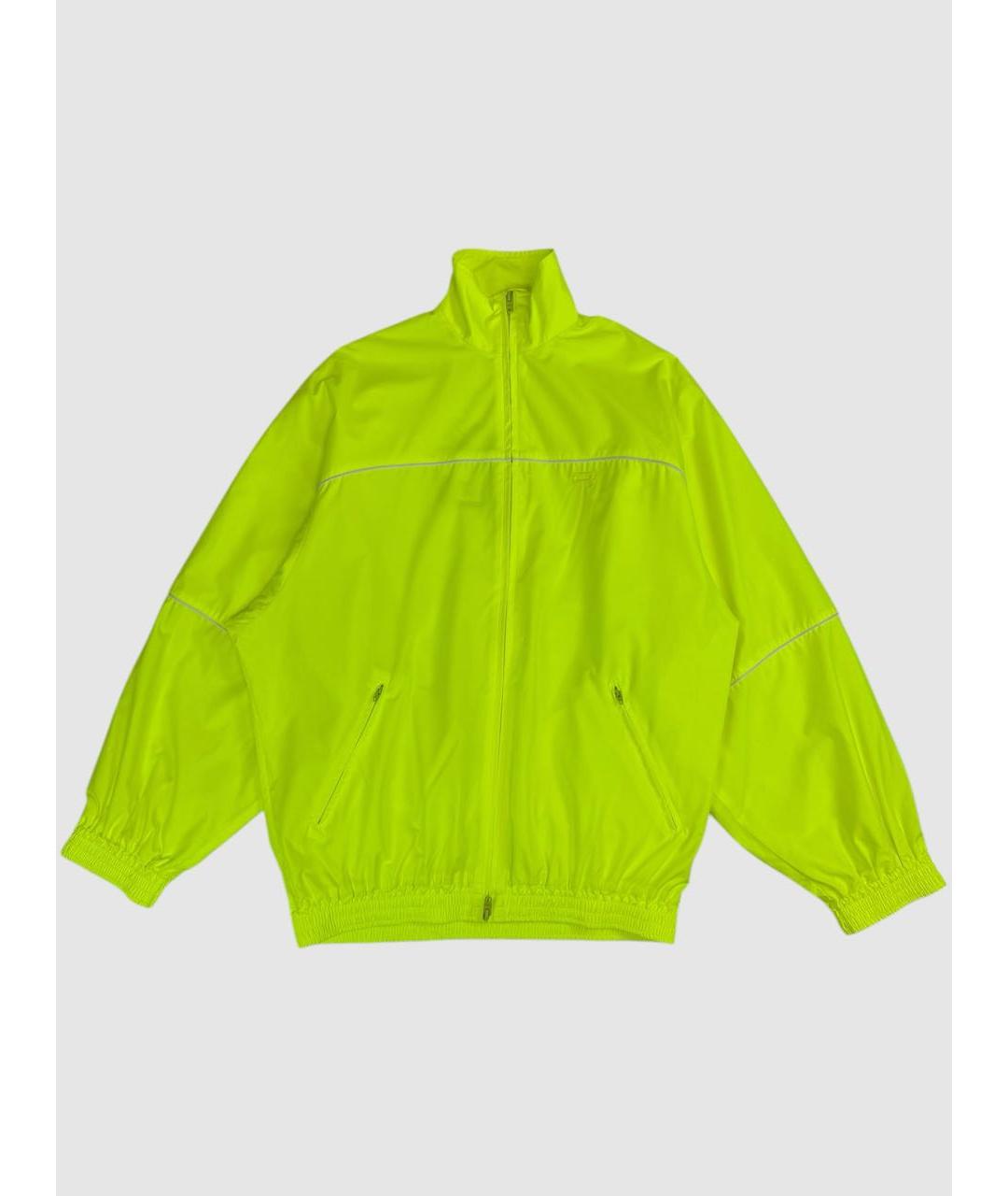 BALENCIAGA Салатовая полиэстеровая куртка, фото 6