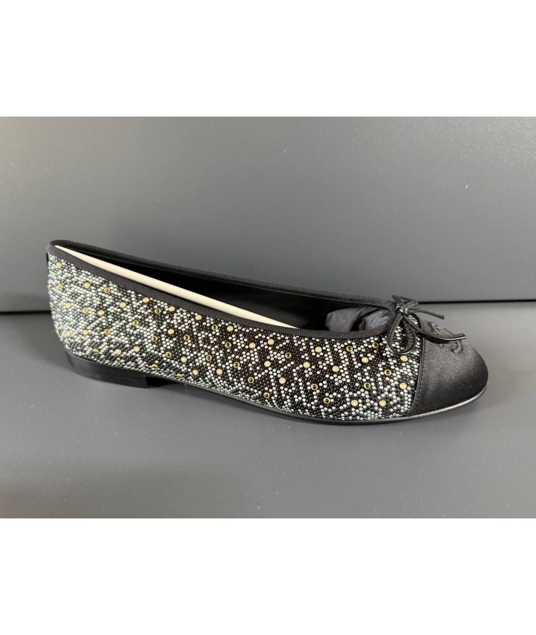 CHANEL Черные кожаные балетки, фото 8