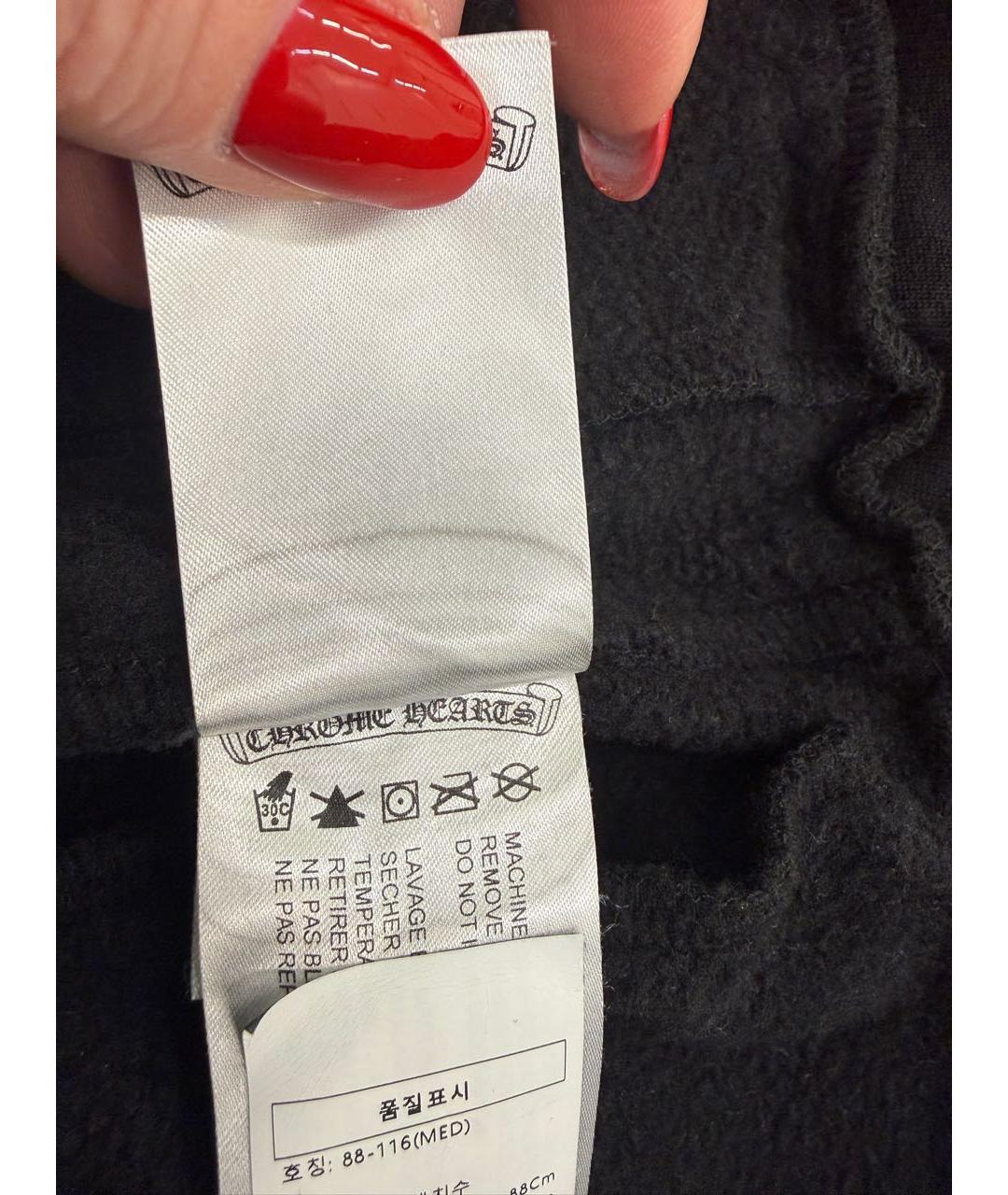 CHROME HEARTS Черные хлопковые спортивные брюки и шорты, фото 4