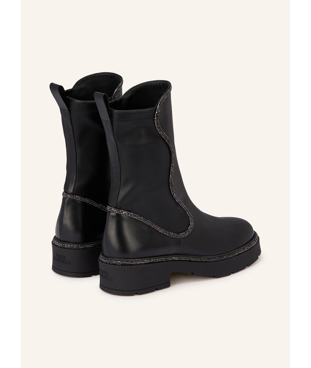 RENE CAOVILLA Черные кожаные ботинки, фото 5