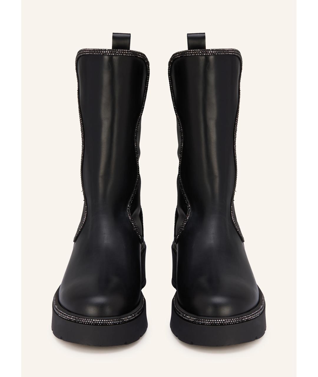 RENE CAOVILLA Черные кожаные ботинки, фото 2