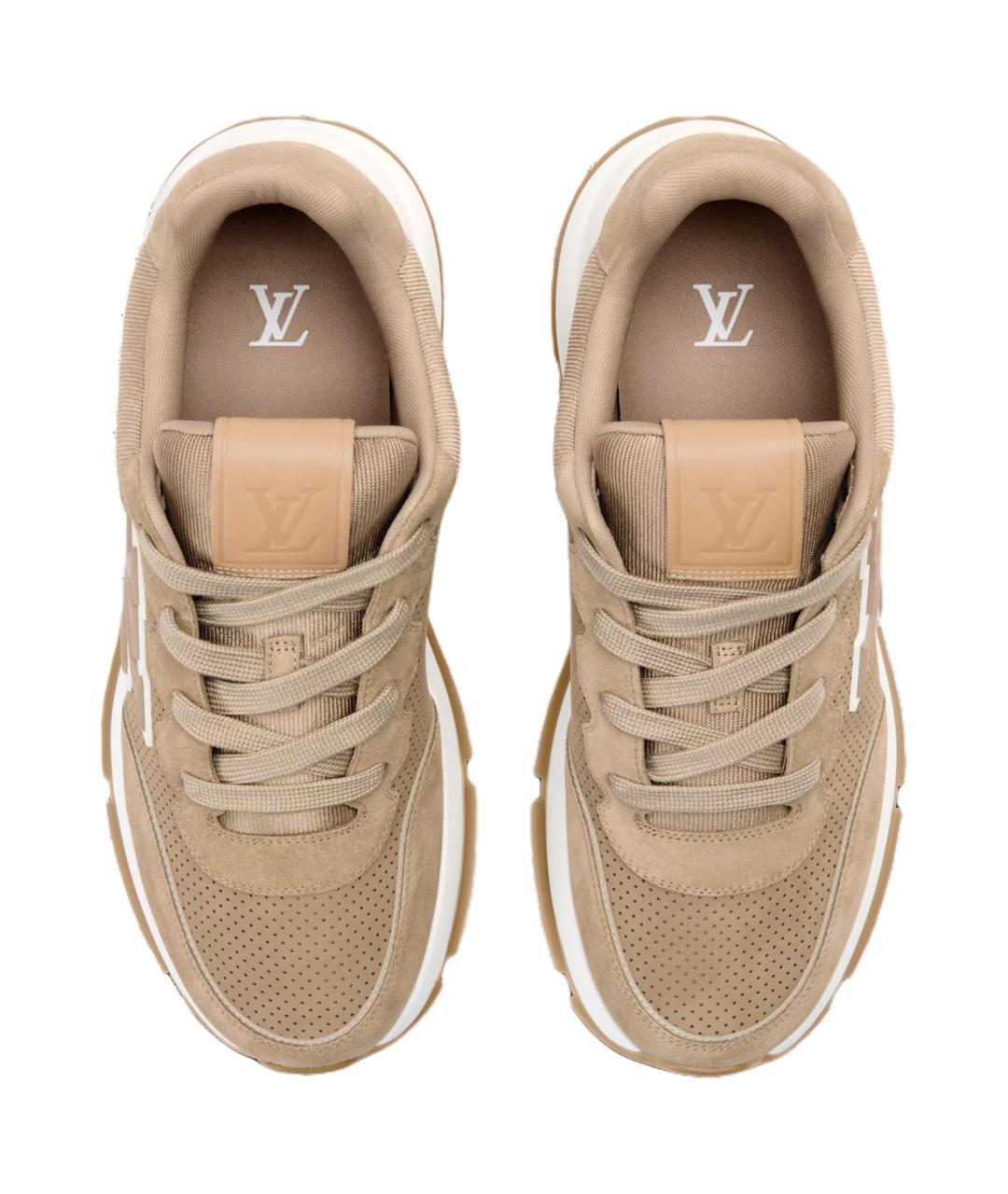 LOUIS VUITTON Коричневые низкие кроссовки / кеды, фото 4