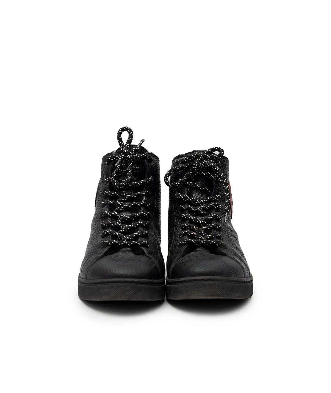 FENDI Черные кожаные ботинки, фото 4