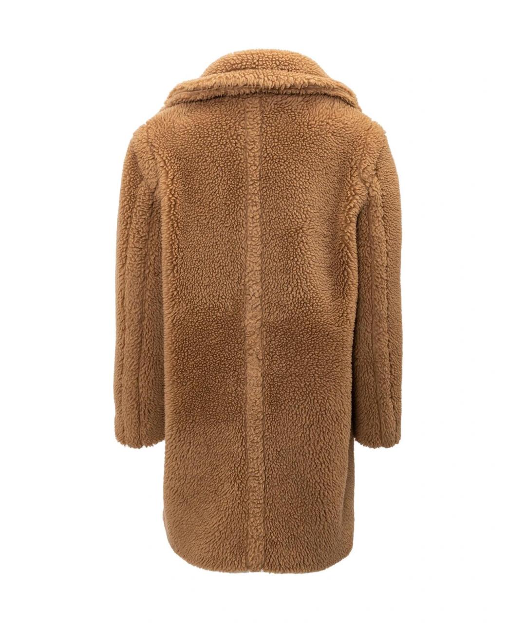 MAX MARA Коричневая шерстяная шуба, фото 2