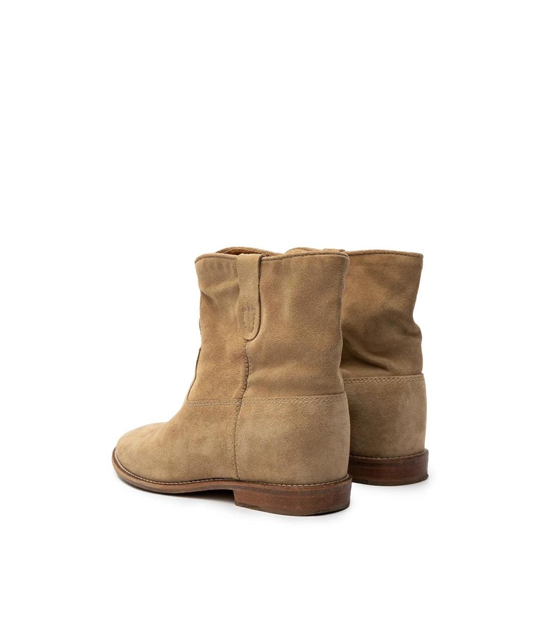 ISABEL MARANT Бежевые замшевые полусапоги, фото 3