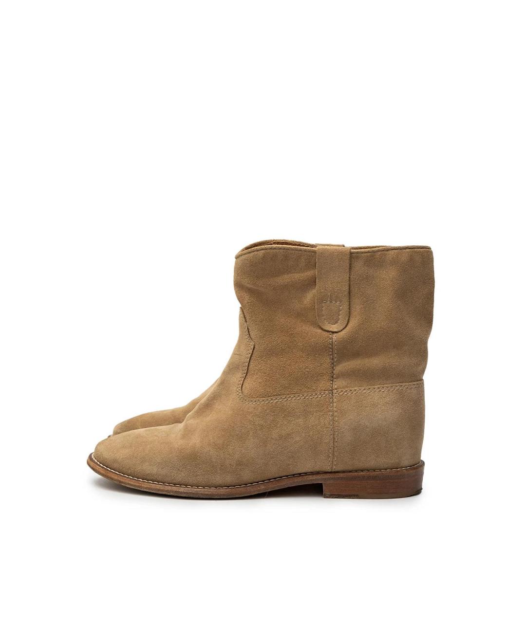 ISABEL MARANT Бежевые замшевые полусапоги, фото 5