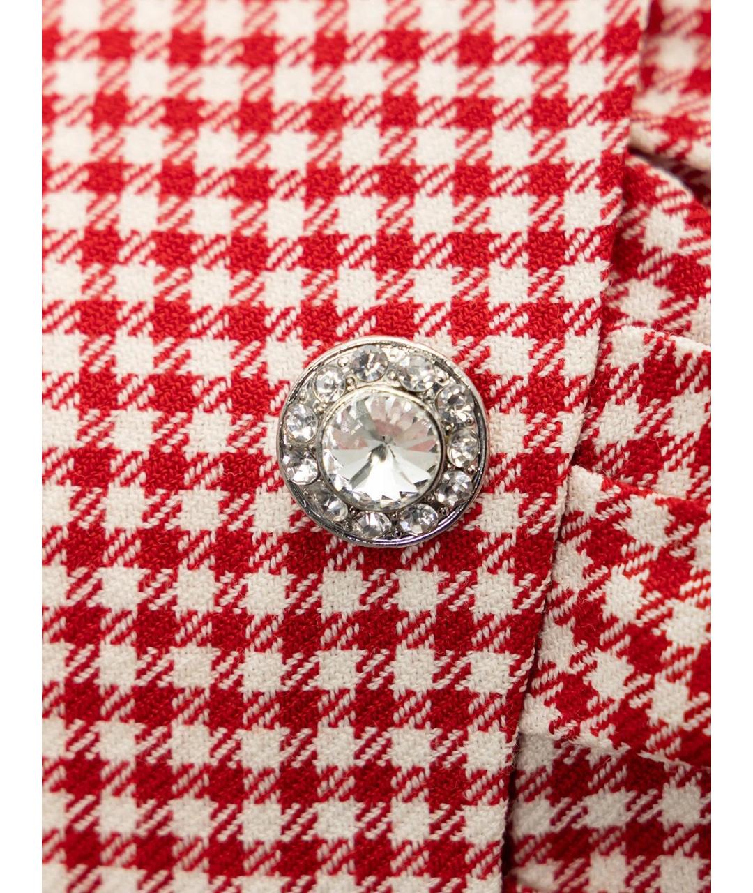 ALESSANDRA RICH Красное хлопковое повседневное платье, фото 4