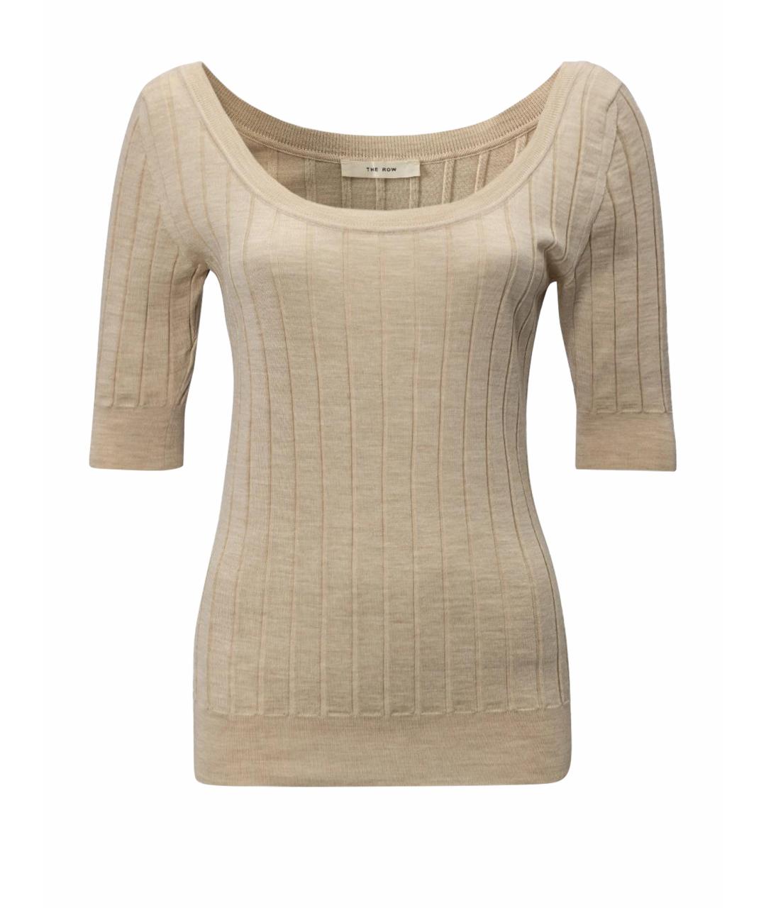 THE ROW Бежевый шерстяной джемпер / свитер, фото 1
