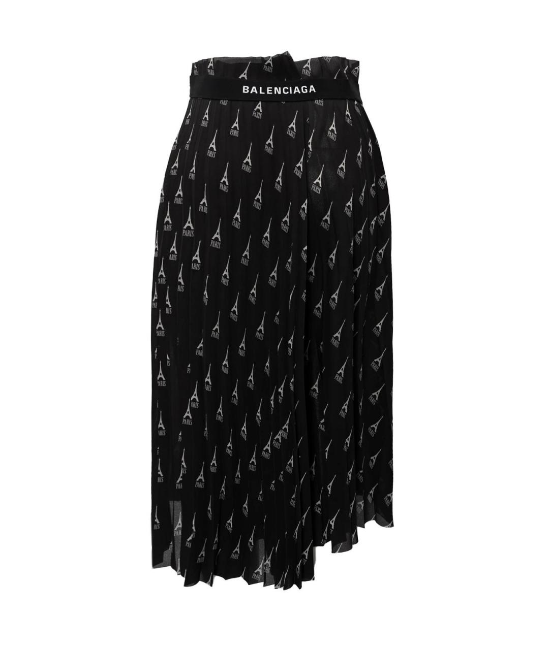 BALENCIAGA Черная полиэстеровая юбка миди, фото 2