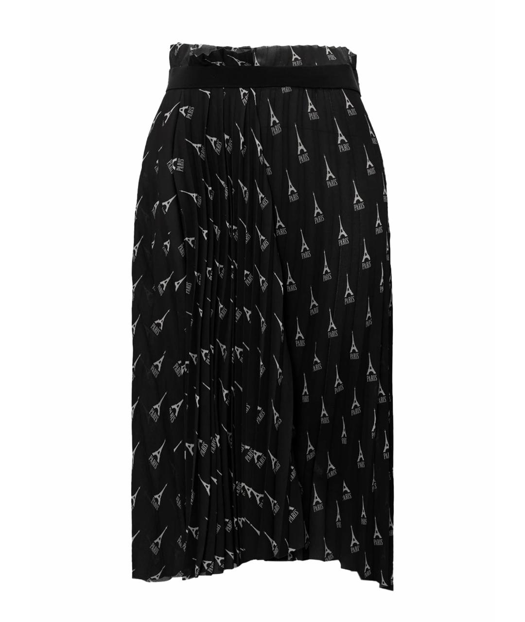 BALENCIAGA Черная полиэстеровая юбка миди, фото 1