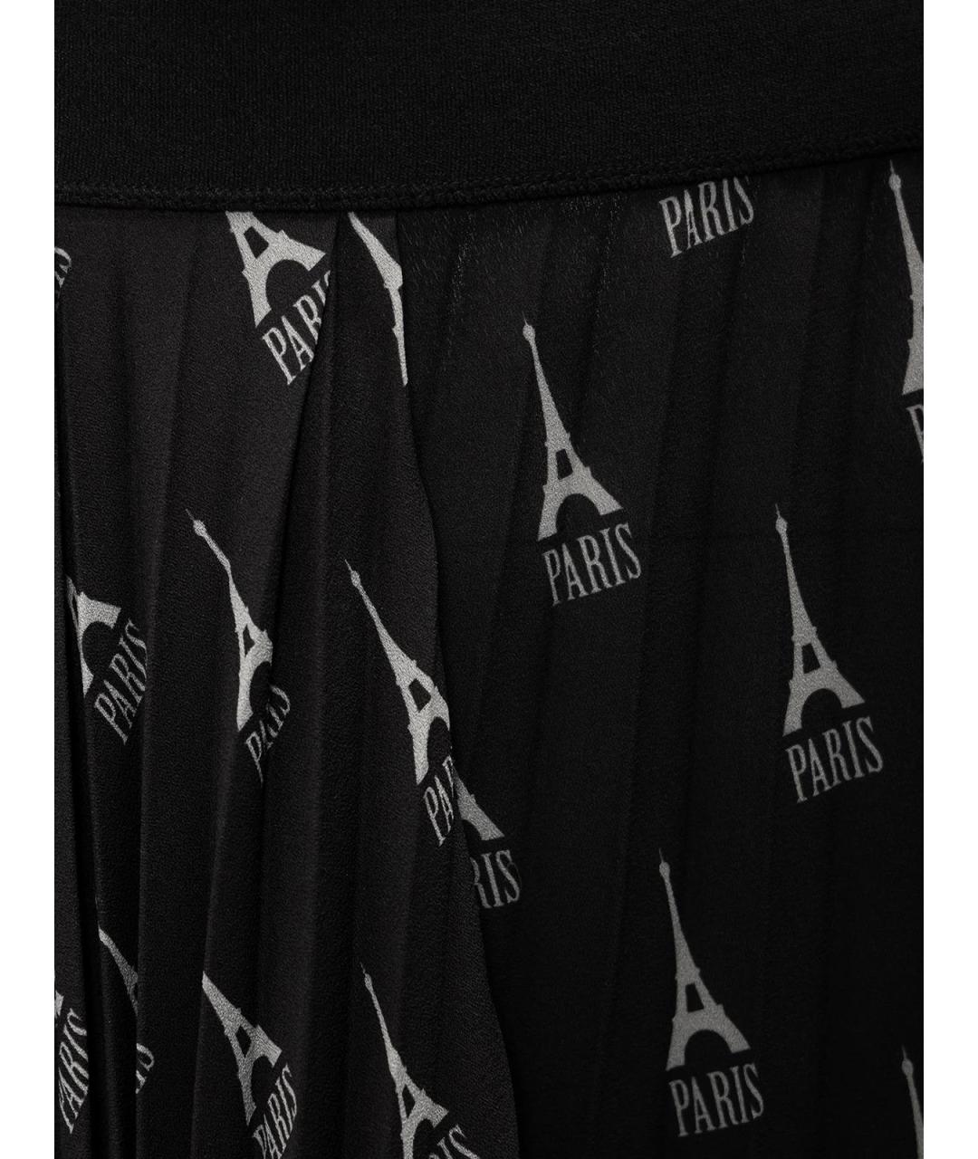 BALENCIAGA Черная полиэстеровая юбка миди, фото 3