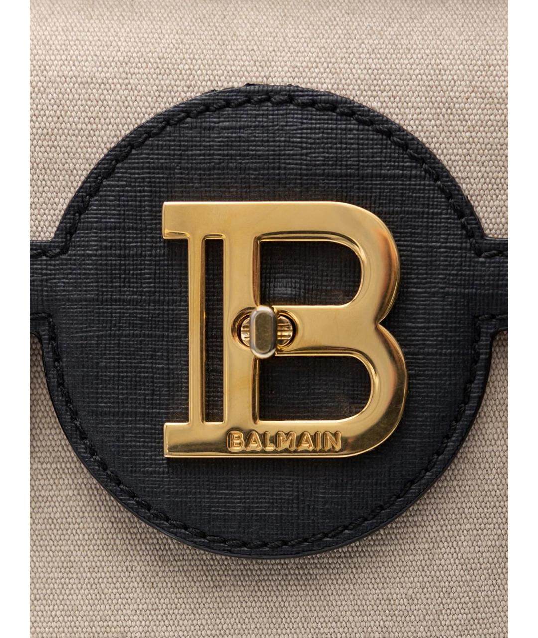 BALMAIN Бежевая тканевая сумка через плечо, фото 5