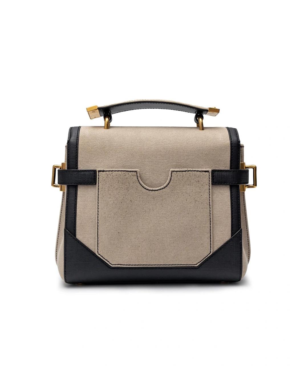 BALMAIN Бежевая тканевая сумка через плечо, фото 3