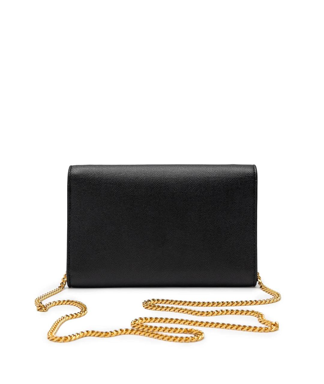 SAINT LAURENT Черная кожаная сумка через плечо, фото 4