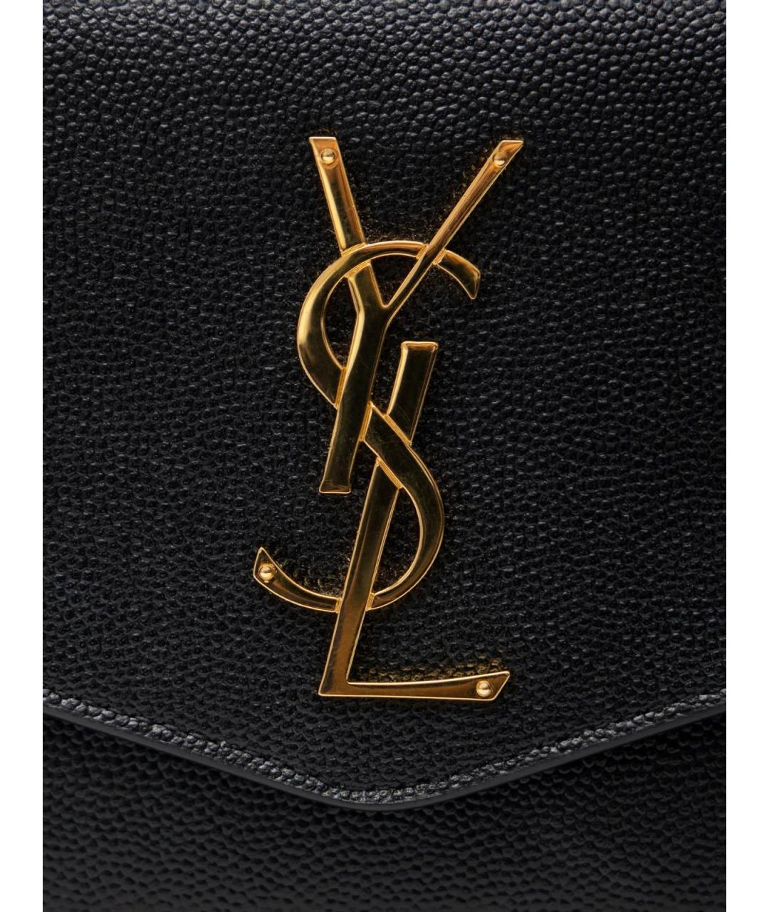 SAINT LAURENT Черная кожаная сумка через плечо, фото 5