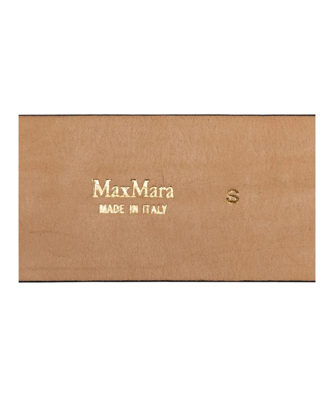 MAX MARA Черный кожаный ремень, фото 3