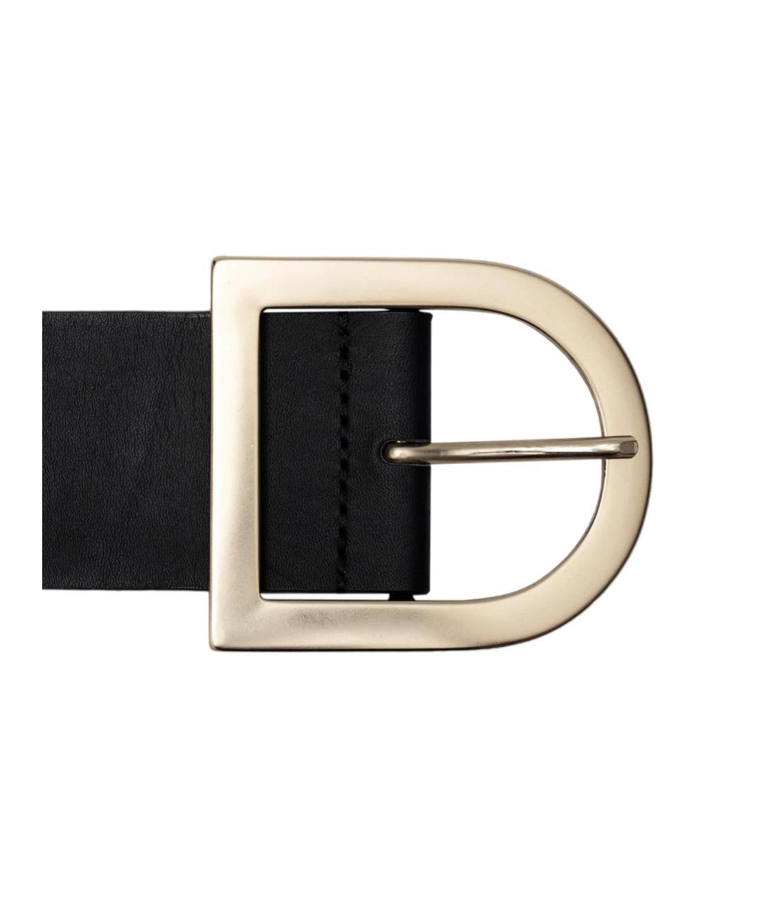 MAX MARA Черный кожаный ремень, фото 2