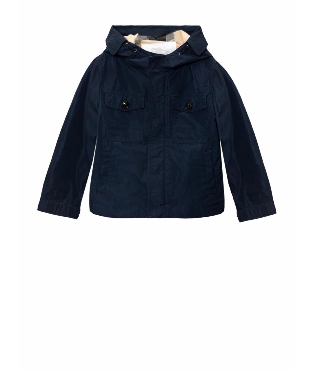 BURBERRY Синяя полиэстеровая куртка, фото 1