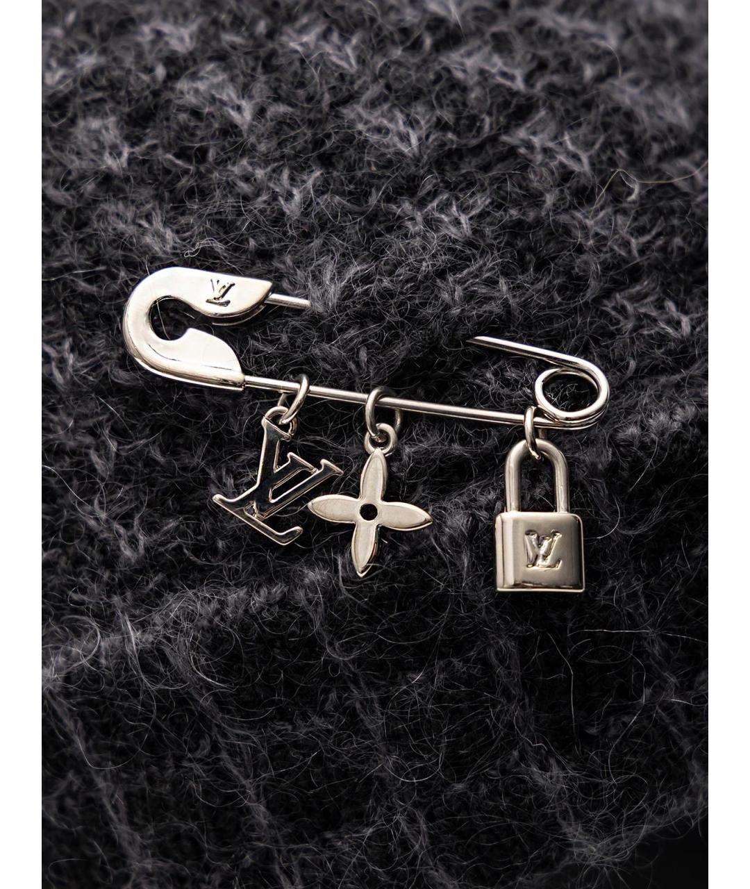 LOUIS VUITTON Серая шерстяная шапка, фото 3