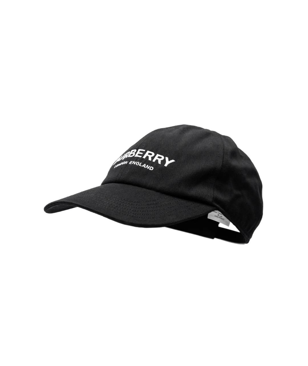 BURBERRY Черная хлопковая кепка, фото 1