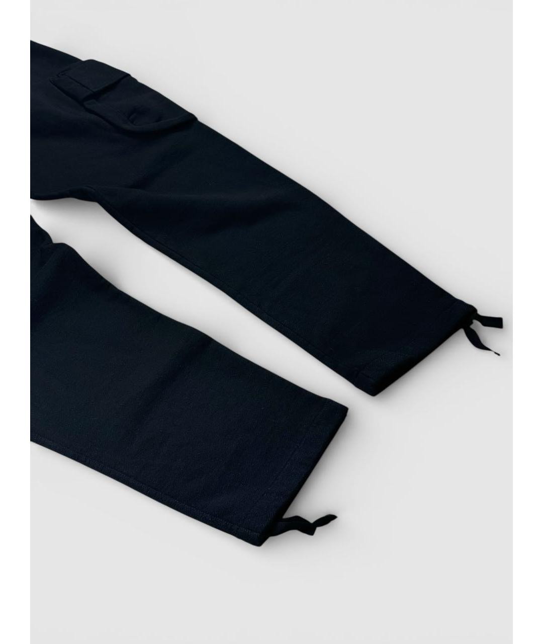 OFF-WHITE Черные хлопковые повседневные брюки, фото 4