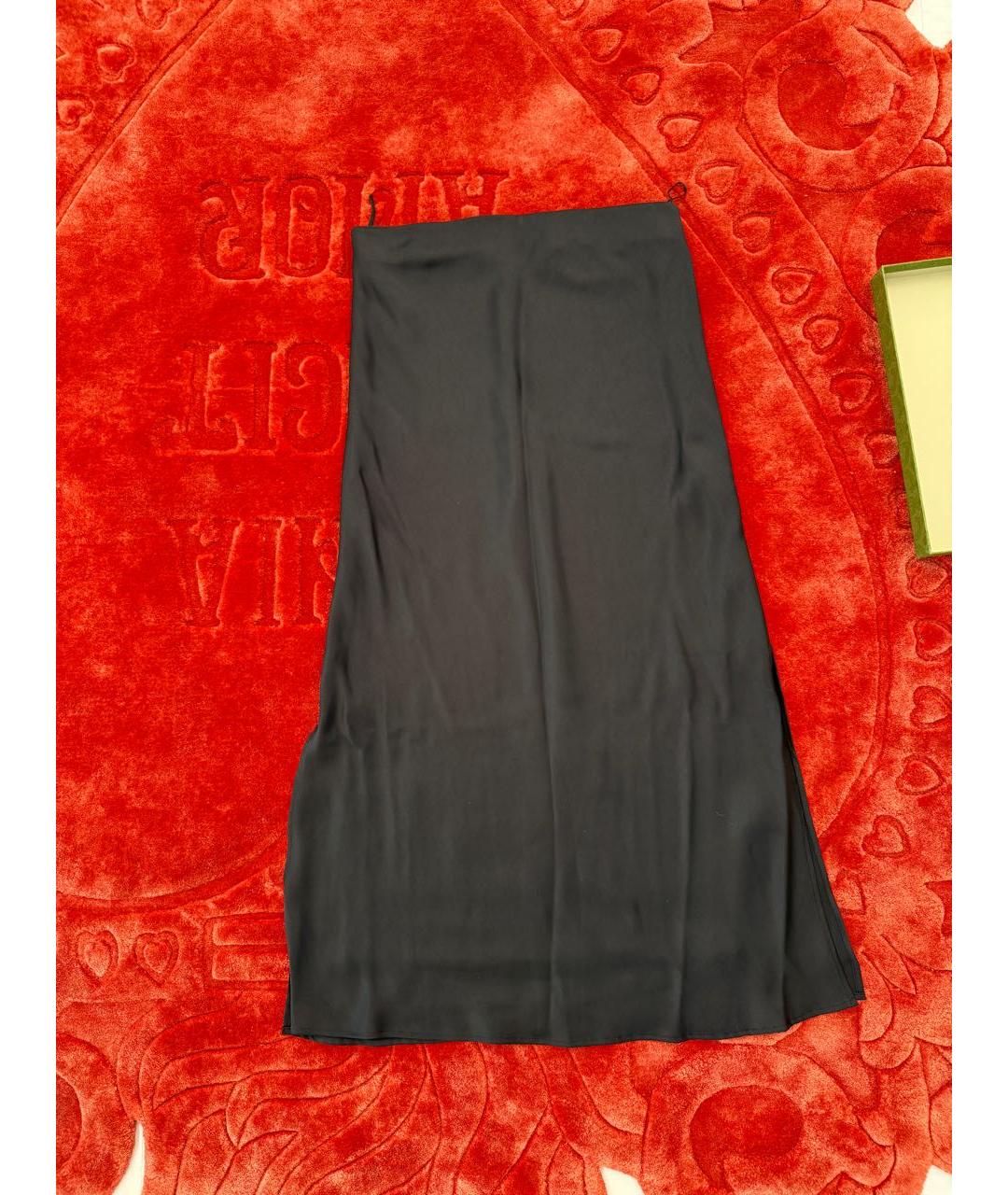 BRUNELLO CUCINELLI Черная полиэстеровая юбка миди, фото 4