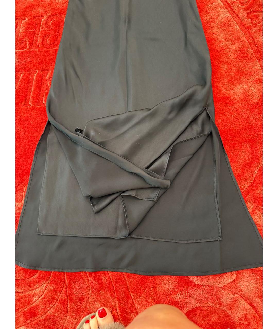 BRUNELLO CUCINELLI Черная полиэстеровая юбка миди, фото 2