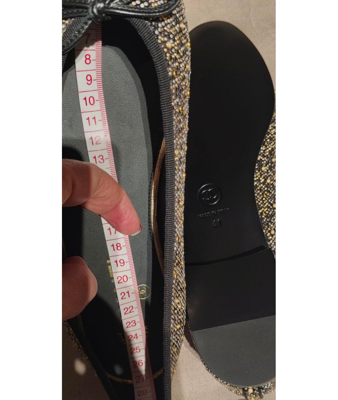 CHANEL Черные кожаные балетки, фото 2