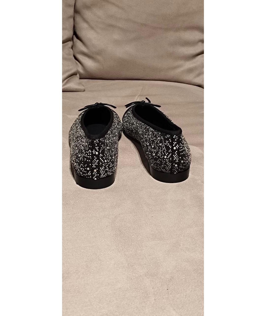 CHANEL Черные кожаные балетки, фото 3