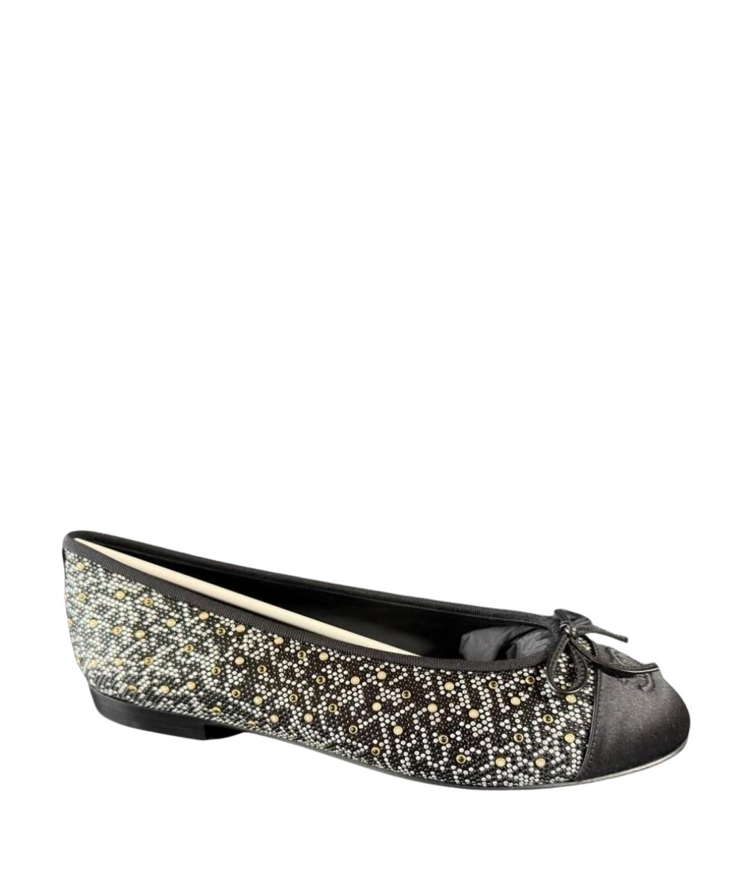 CHANEL Черные кожаные балетки, фото 1